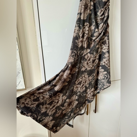 NWT Size XS- Daily Practice Anthropologie Printed Ruched Asymmetrical-Hem Dress - Picture 15 of 16